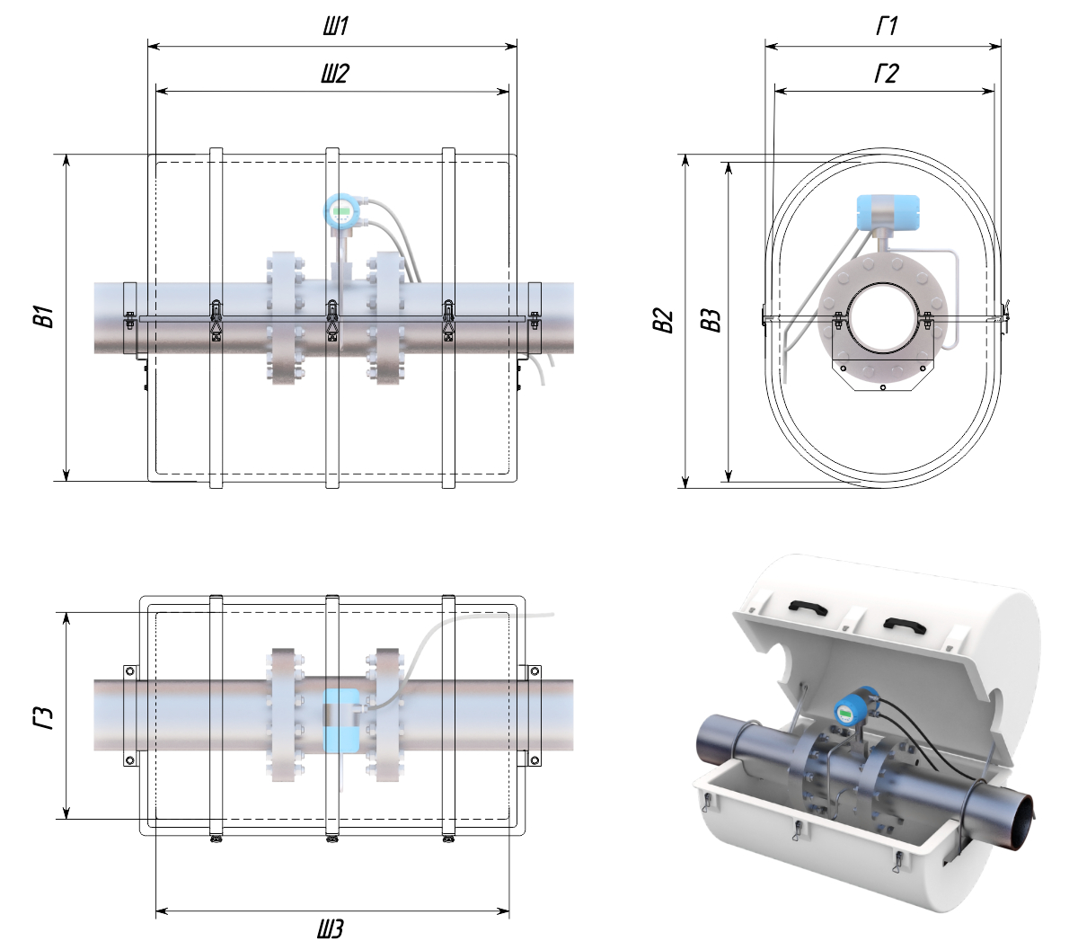Термошкафы стеклопластиковые РизурБокс-С (RizurBox-C) «Кейс»