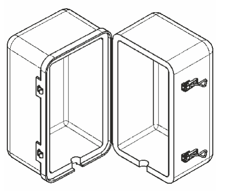 Термошкаф стеклопластиковый диагонального раскрытия типа РизурБокс-С