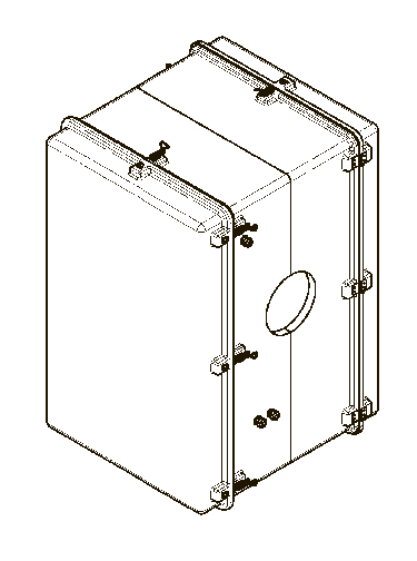 Термошкаф стеклопластиковый диагонального раскрытия типа РизурБокс-С