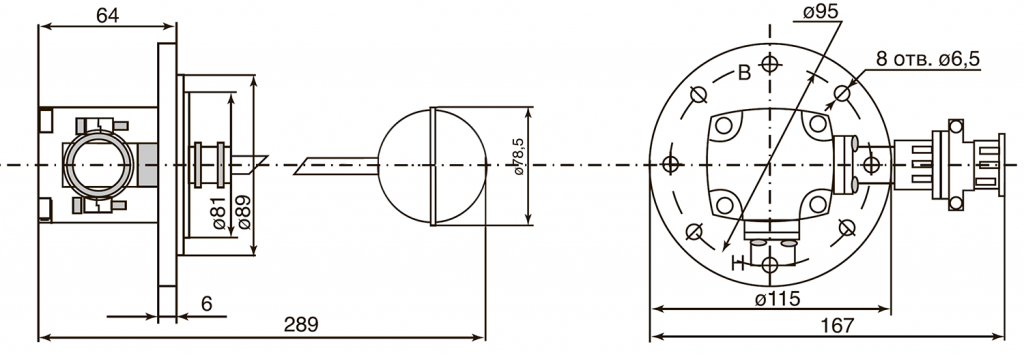 Датчик-реле уровня жидкости РИЗУР ДРУ-1ПМ
