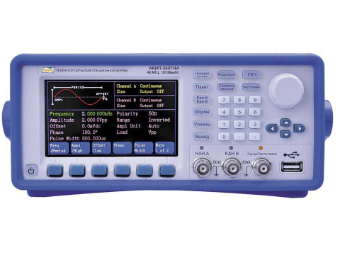 Генератор сигналов специальной формы АКИП-3407/3А