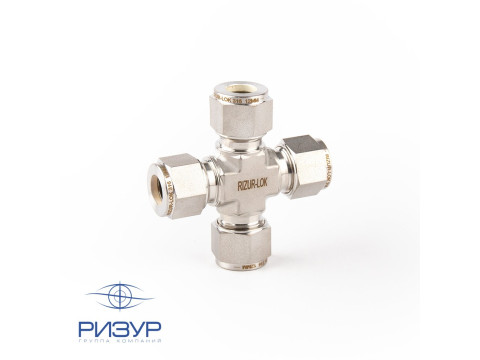 Крестовина проходная обжимная RizurLok-K-O