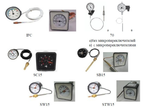 Термометры с капилляром IFC, 70 , SC15, SB15, SW15, STW15