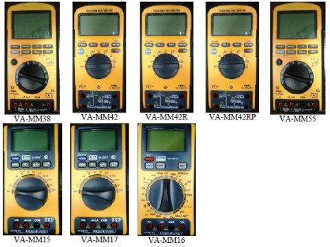 Мультиметры цифровые VA1 мод. VA-MM38, VA-MM42, VA-MM42R, VA-MM42RP, VA-MM55, VA-MM15, VA-MM16, VA-MM17