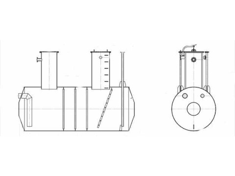 Резервуары стальные горизонтальные цилиндрические РГС-8