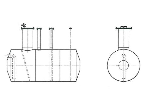Резервуар стальной горизонтальный цилиндрический РГС-10