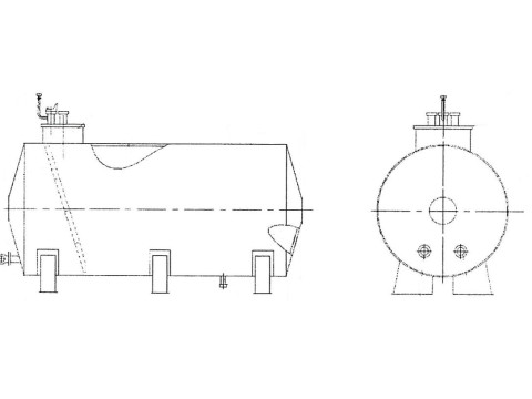 Резервуары стальные горизонтальные цилиндрические РГС-5, РГС-12,5, РГС-25