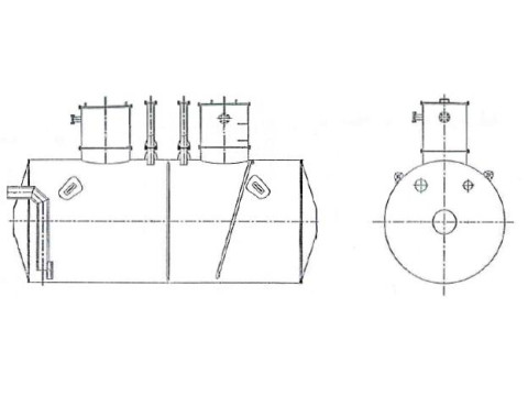 Резервуары стальные горизонтальные цилиндрические РГС-25, РГС-40