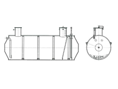 Резервуары стальные горизонтальные цилиндрические РГС-63