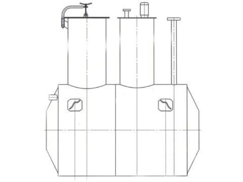 Резервуар горизонтальный стальной цилиндрический ЕПП-8-1300-2