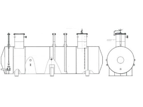 Резервуары стальные горизонтальные цилиндрические РГС-63 и РГС-100