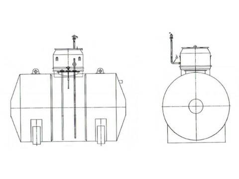 Резервуары стальные горизонтальные цилиндрические РГС-25 