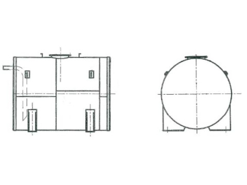 Резервуар стальной горизонтальный цилиндрический РГС-4