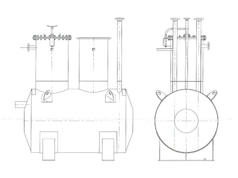 Резервуар стальной горизонтальный цилиндрический РГС-12,5