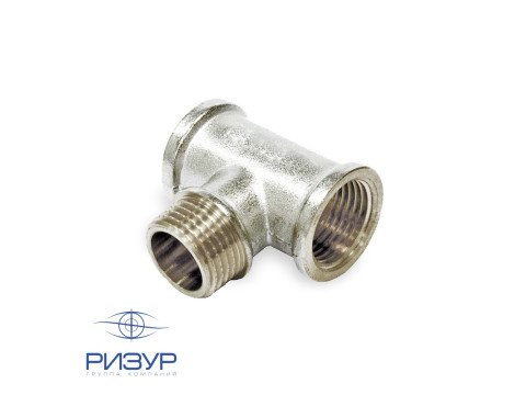 Тройник с внутренней резьбой и центральным отводом с внешней резьбой RizurLok-Pf-Pm-Pf
