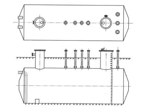 Резервуар стальной горизонтальный цилиндрический ЕП-63
