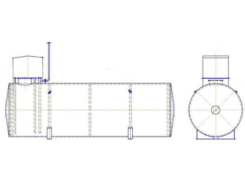 Резервуары стальные горизонтальные цилиндрические РГС