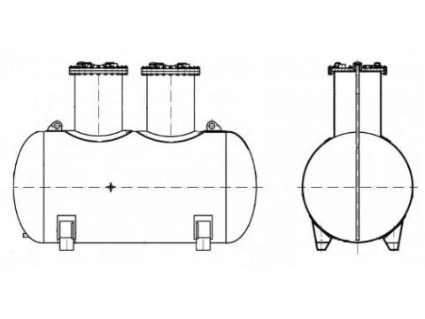 Резервуары стальные горизонтальные цилиндрические РГС-60