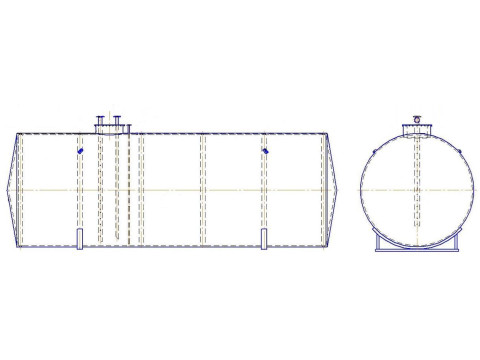Резервуары стальные горизонтальные цилиндрические РГС-20