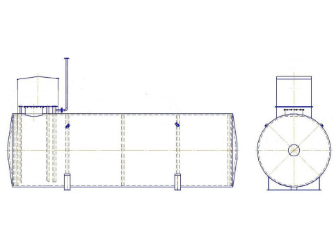 Резервуары стальные горизонтальные цилиндрические РГС-25