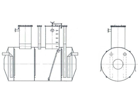 Резервуары стальные горизонтальные цилиндрические ЕП-12,5-1990-1260