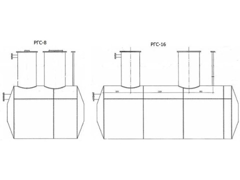 Резервуары горизонтальные стальные цилиндрические РГС