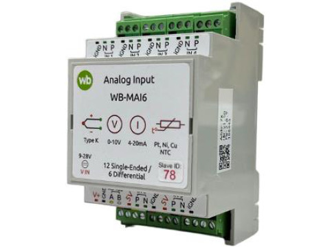 Модули аналоговых входов WB-MAI6