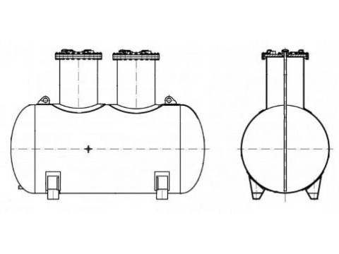 Резервуары стальные горизонтальные цилиндрические РГС-50