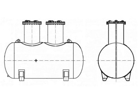 Резервуары стальные горизонтальные цилиндрические РГС-30