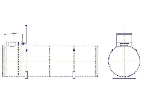 Резервуары стальные горизонтальные цилиндрические РГС-25