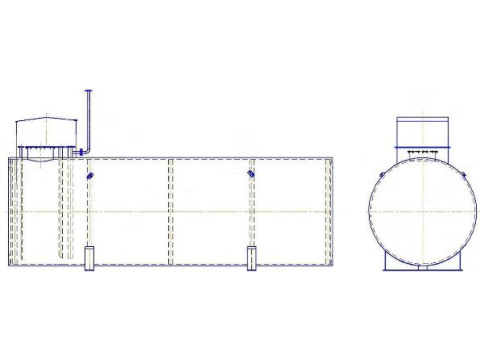 Резервуары стальные горизонтальные цилиндрические РГС-25