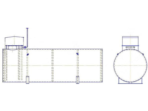 Резервуары стальные горизонтальные цилиндрические РГС-25