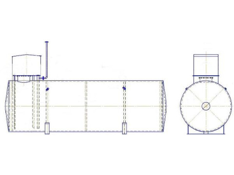 Резервуары стальные горизонтальные цилиндрические РГС