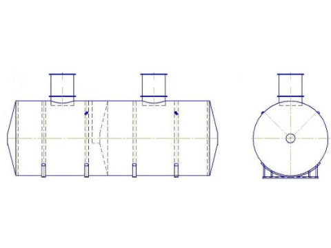 Резервуары стальные горизонтальные цилиндрические РГС