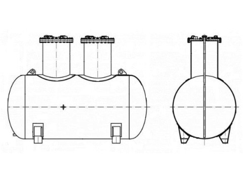 Резервуары стальные горизонтальные цилиндрические РГС-50