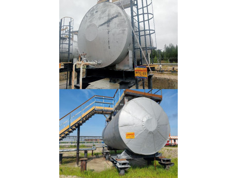 Резервуар стальной горизонтальный цилиндрический РГС-25