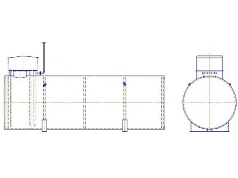 Резервуары стальные горизонтальные цилиндрические РГС