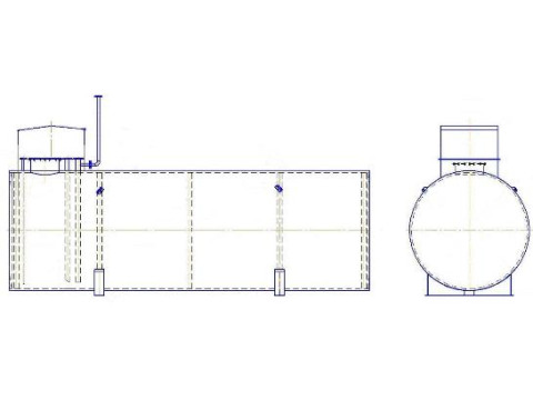 Резервуары стальные горизонтальные цилиндрические РГС-25