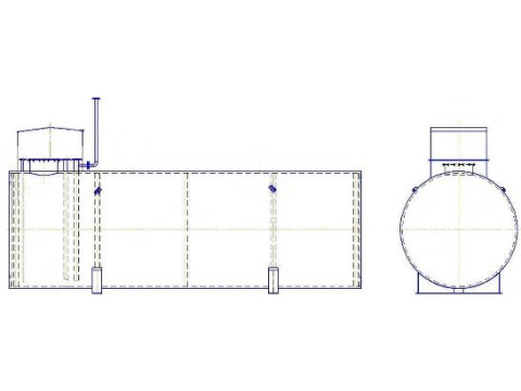 Резервуары стальные горизонтальные цилиндрические РГС-50