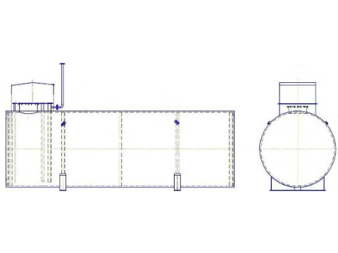 Резервуары стальные горизонтальные цилиндрические РГС