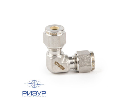 Фитинг угловой проходной обжимной RizurLok-U-O-O