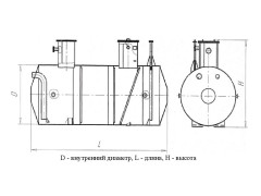 Резервуар стальной горизонтальный цилиндрический РГС-8