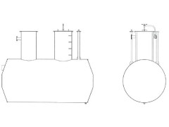 Резервуар стальной горизонтальный цилиндрический подземный РГС-12,5