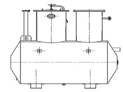 Резервуары стальные горизонтальные цилиндрические РГС-40