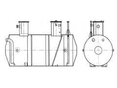 Резервуар стальной горизонтальный цилиндрический РГС-25