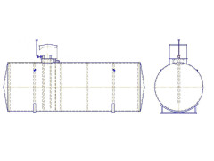 Резервуар стальной горизонтальный цилиндрический РГС-50
