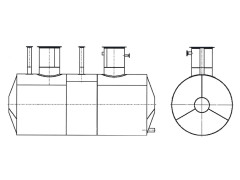 Резервуары стальные горизонтальные цилиндрические ЕП-40-2400-600-А-СО-У1