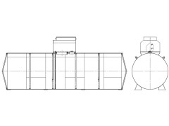 Резервуар горизонтальный стальной двустенный  РГСД-25