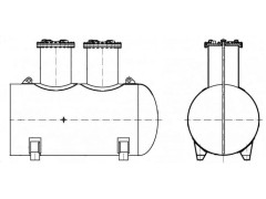 Резервуары стальные горизонтальные цилиндрические РГС