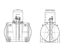 Резервуар горизонтальный цилиндрический двустенный подземный РГЦ10